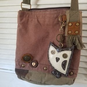 Super cute Canvas Crossbody w/Owl fob!!!